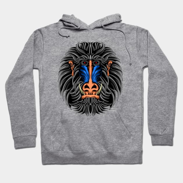 Monkey epic head Hoodie by Mako Design 